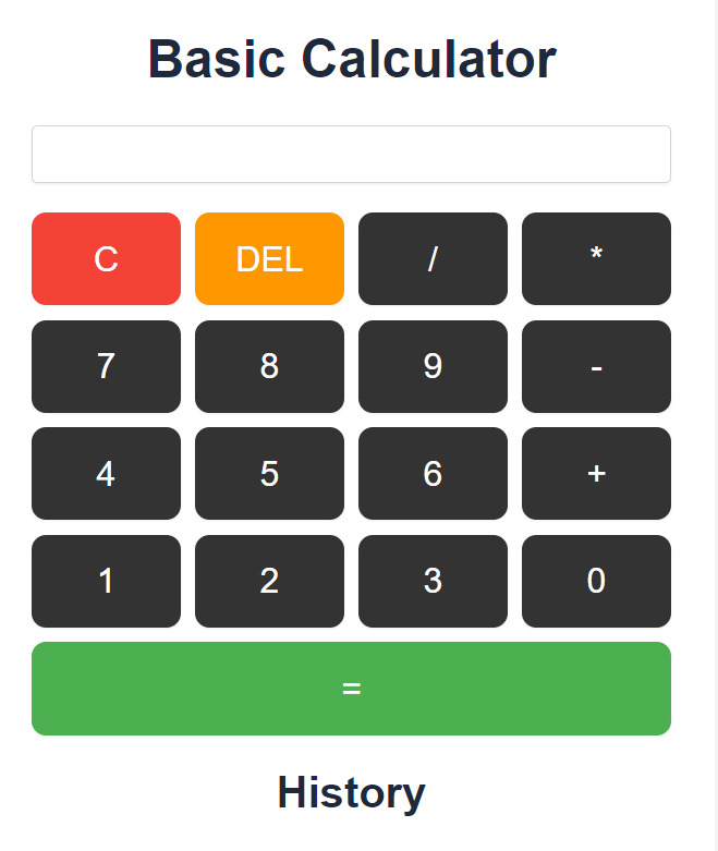 Basic Calculator at Dailybezz.com